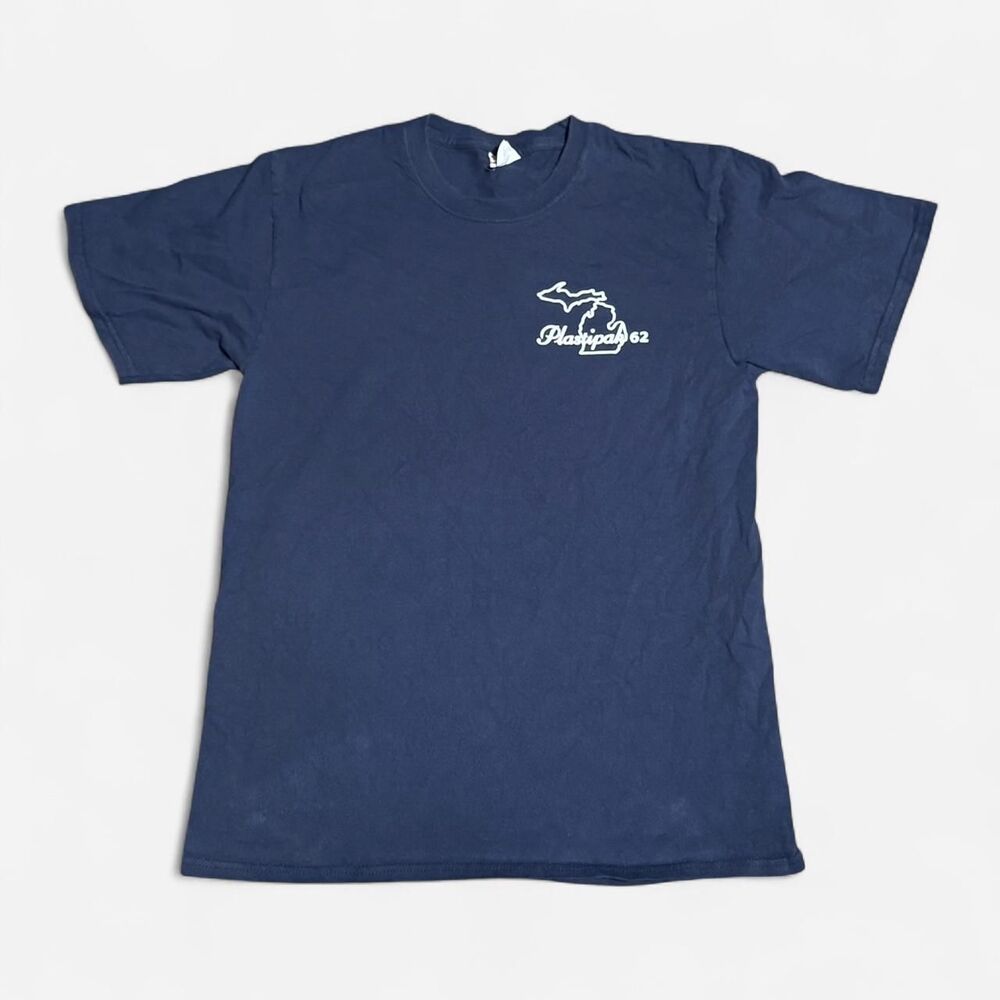 Port & company Plastispan navy blue medium size (width 19in, length 25in) Shirt